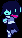 A small sprite of the character Kris from Deltarune, decoded from the sixel QOTD.